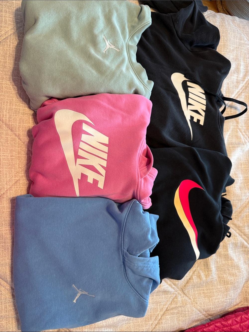 Nike Kids Sweatshirt Bundle — Pink, Black, Blue, Mint